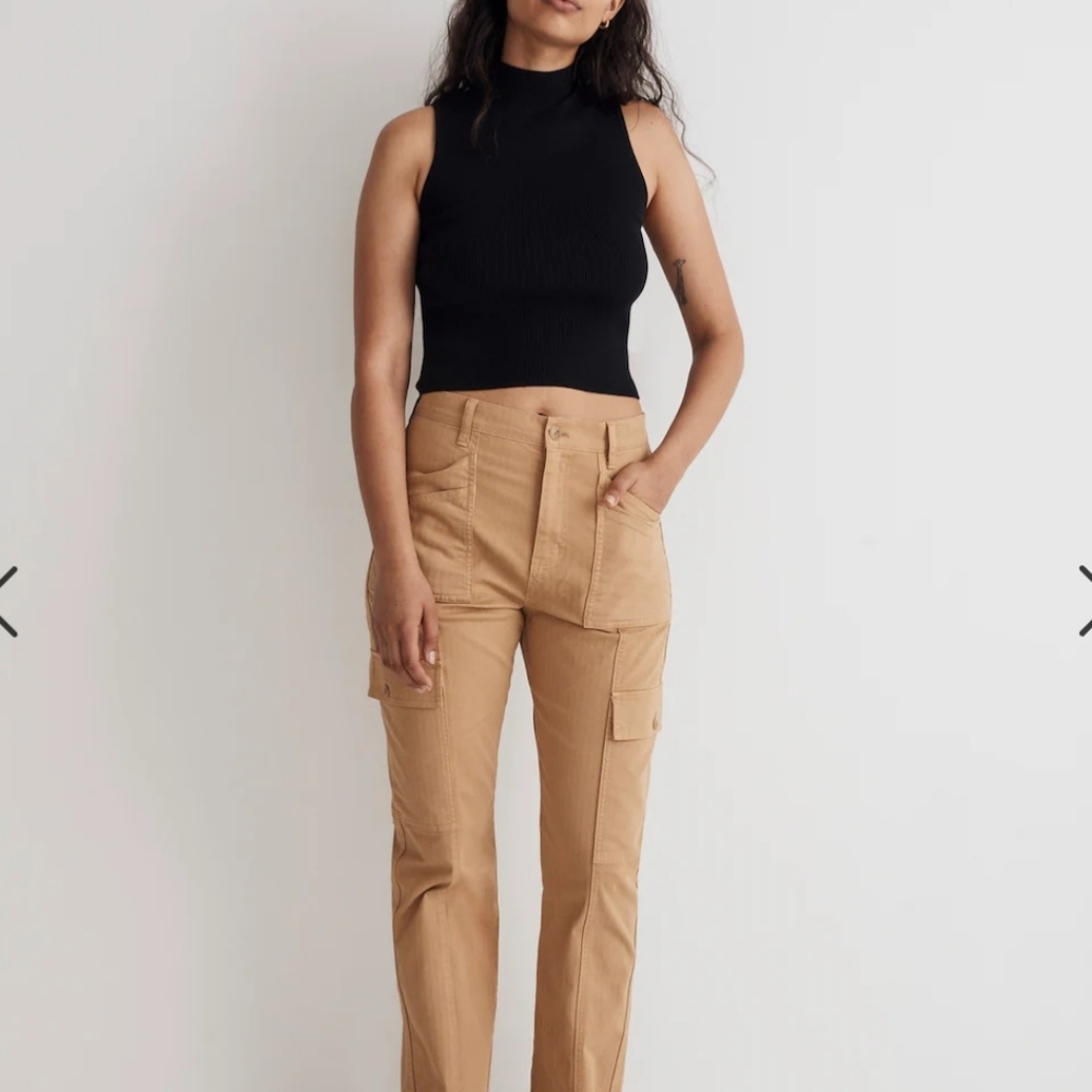 Madewell The Curvy Garment-Dyed '90s Straight Cargo Pant